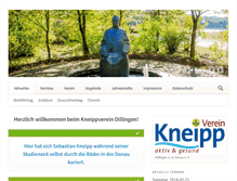 Tablet Screenshot of kneippverein-dillingen.de